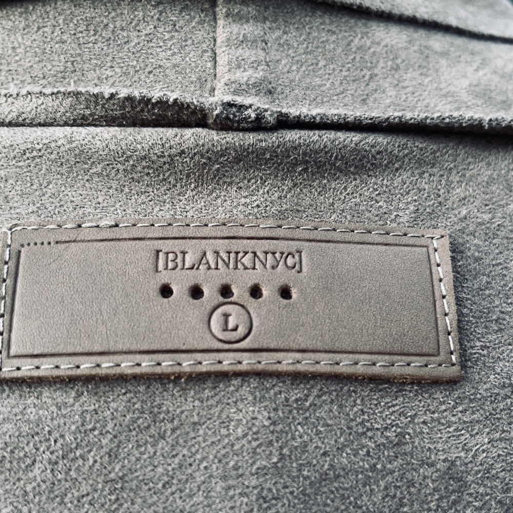 Tan Suedelike Hip Women's Jacket "L"  open front or snapped